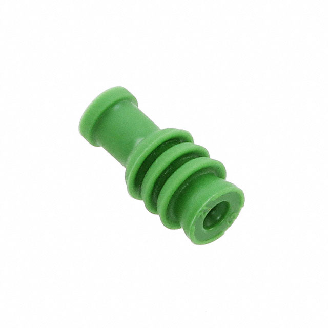  967067-1 TE Connectivity Automotive Connectors Single Wire Seal (SWS), Silicone, Green, 3.6 mm [.142 in] Cavity Diameter, 1.4 mm [.055 in] Insulation Diameter